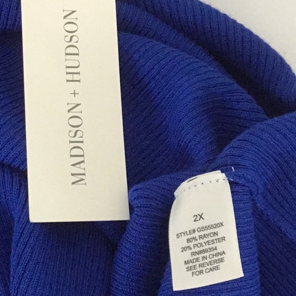 Madison & Hudson Royal Blue Bodycon Long Sleeve, Knit Style Long/Maxi Wrap Dress - Picture 6 of 7